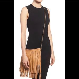 Sole Society Fringe Crossbody converts to clutch!